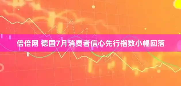 倍倍网 德国7月消费者信心先行指数小幅回落